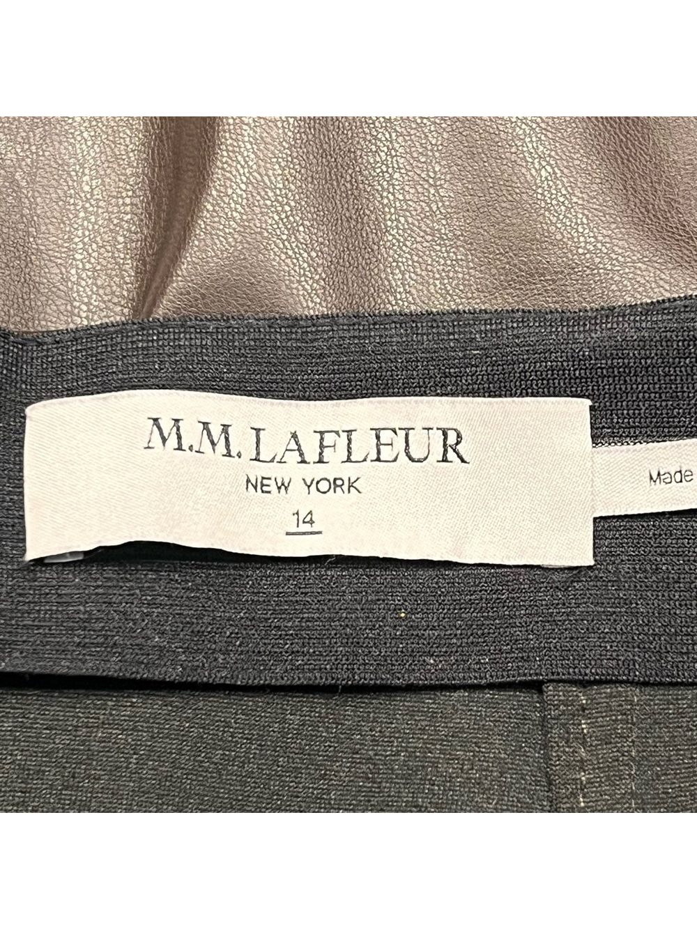 M.M. Lafleur “The Whitney” Vegan Leather Mini Skirt Sz-14 — image 5 of 6